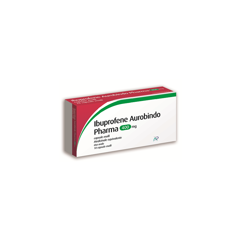 Ibuprofene aurobindo 10 capsule molli 400 mg