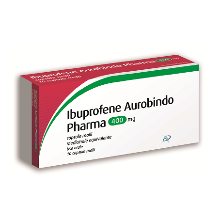Ibuprofene aurobindo 10 capsule molli 400 mg
