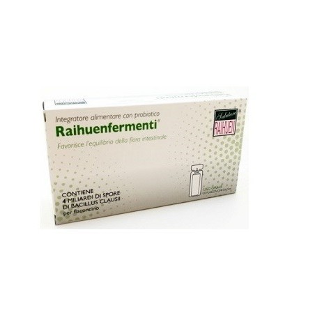 Raihuen raihuenfermenti probiotici di bacillus clausii 20 fiale monodose da 5 ml Raihuen raihuenfermenti probiotici di bacillus clausii 20 fiale monodose da 5 ml