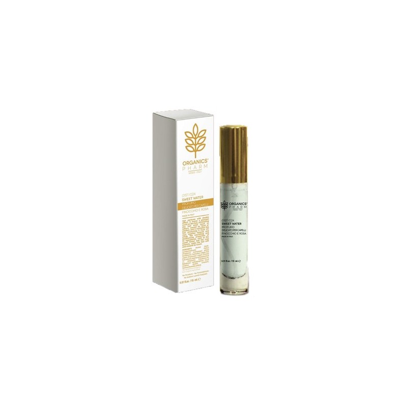 Organics pharm sweet water profumo delicato per capelli finocchio e rosa 15 ml Organics pharm sweet water profumo delicato per capelli finocchio e rosa 15 ml