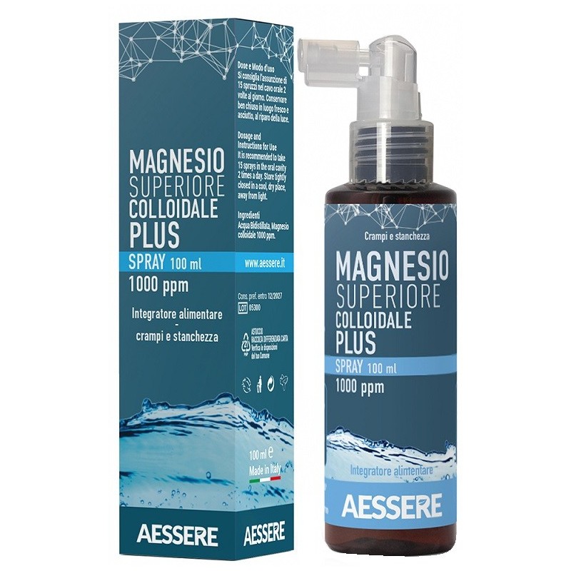 Magnesio superiore colloidale plus spray 1000 ppm 100 ml