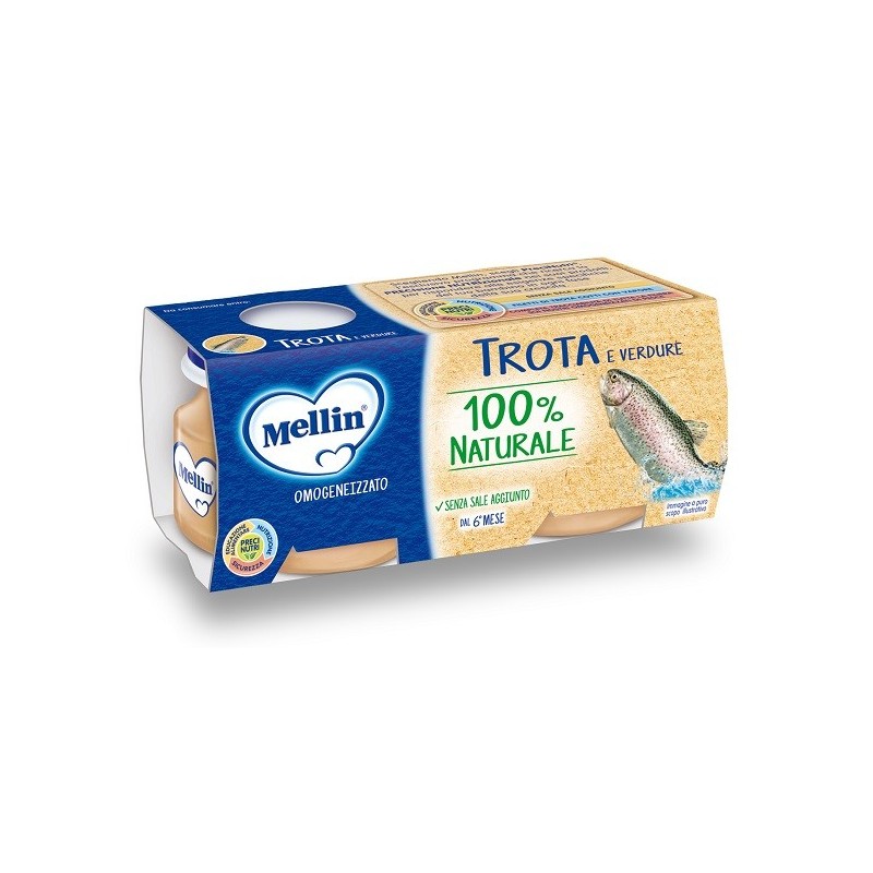 Mellin omogeneizzato di trota e verdure 4 x 80 g