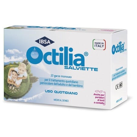 Octilia salviette perioculari 20 garze in viscosa non sterili