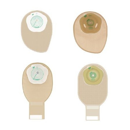 Sacca colostomia fondo chiuso colore beige misura 15/75mm 30pezzi