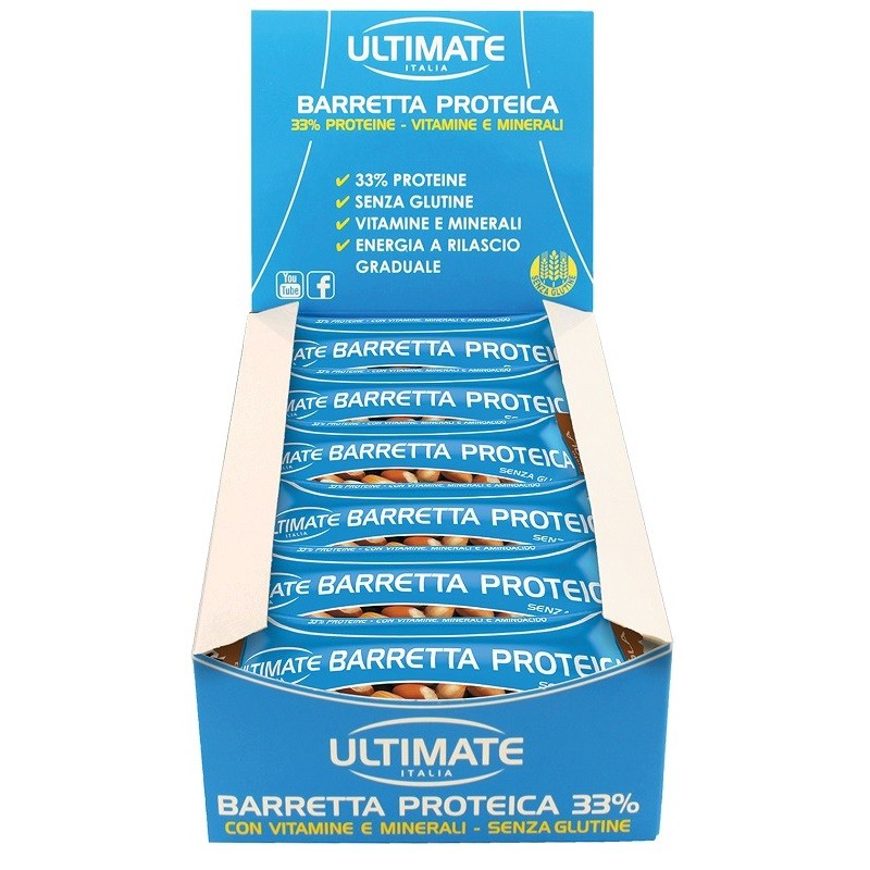 Ultimate barretta proteica nocciola 24 pezzi Ultimate barretta proteica nocciola 24 pezzi