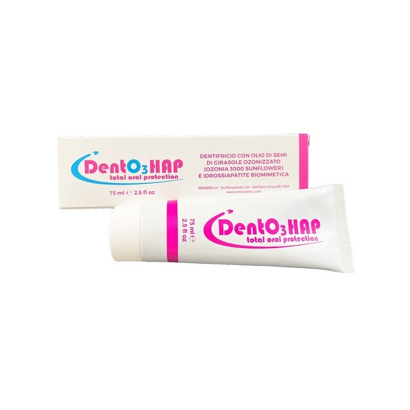 Dento3 hap dentifricio ozono e idrossiapatite 75 ml Dento3 hap dentifricio ozono e idrossiapatite 75 ml