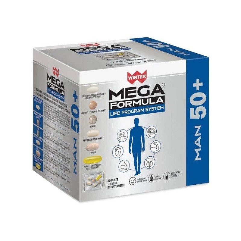 Winter mega formula life program system man 50+ 30 bustine Winter mega formula life program system man 50+ 30 bustine