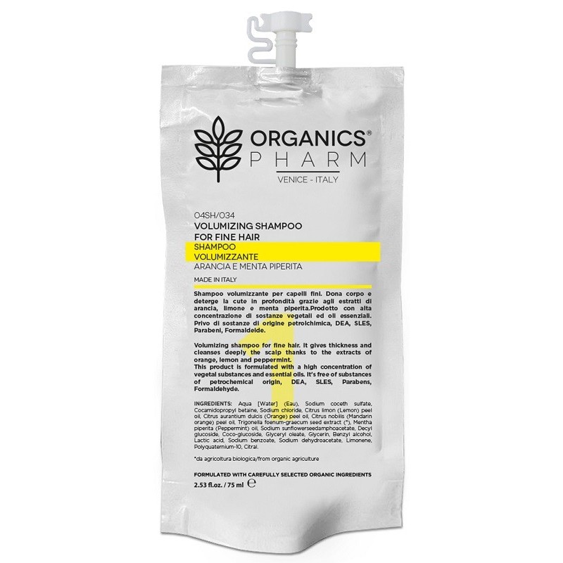 Organics pharm shampoo volumizzante 75 ml Organics pharm shampoo volumizzante 75 ml