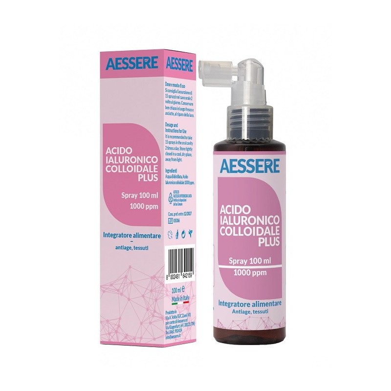 Acido ialuronico colloidale plus 1000ppm 100 ml