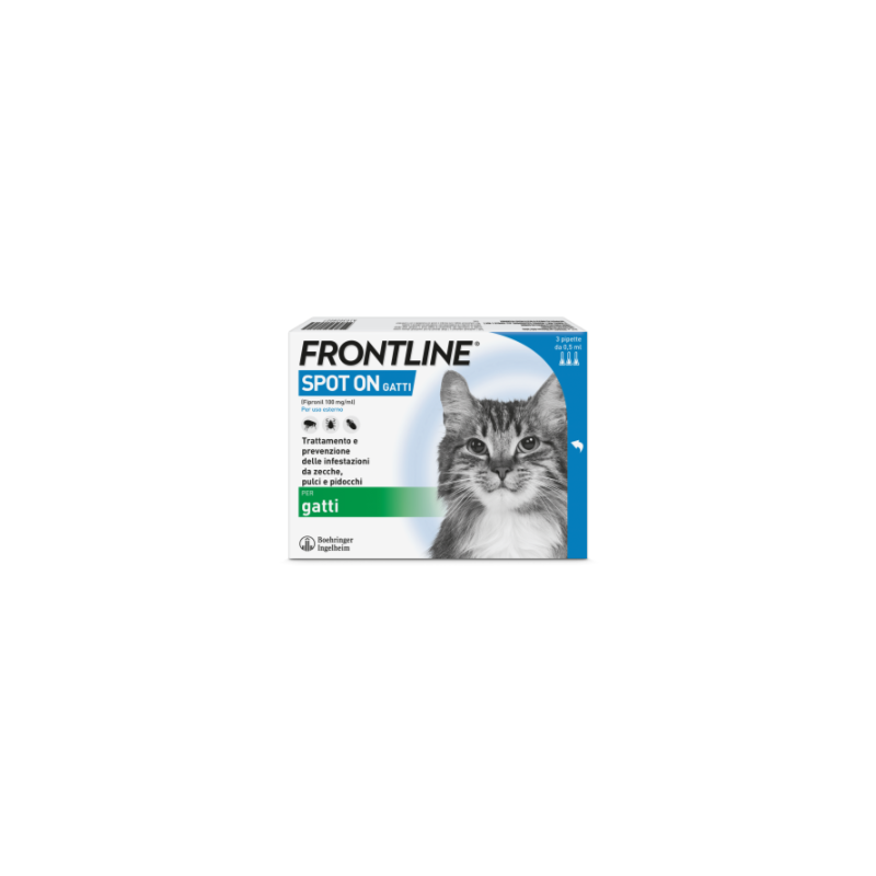 Frontline spot-on gatti soluz 3 pipette 0,5 ml 50 mg