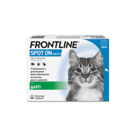 Frontline spot-on gatti soluz 3 pipette 0,5 ml 50 mg