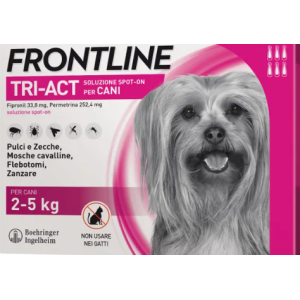 Frontline tri-act soluzione spot-on per cani di 2-5 kg