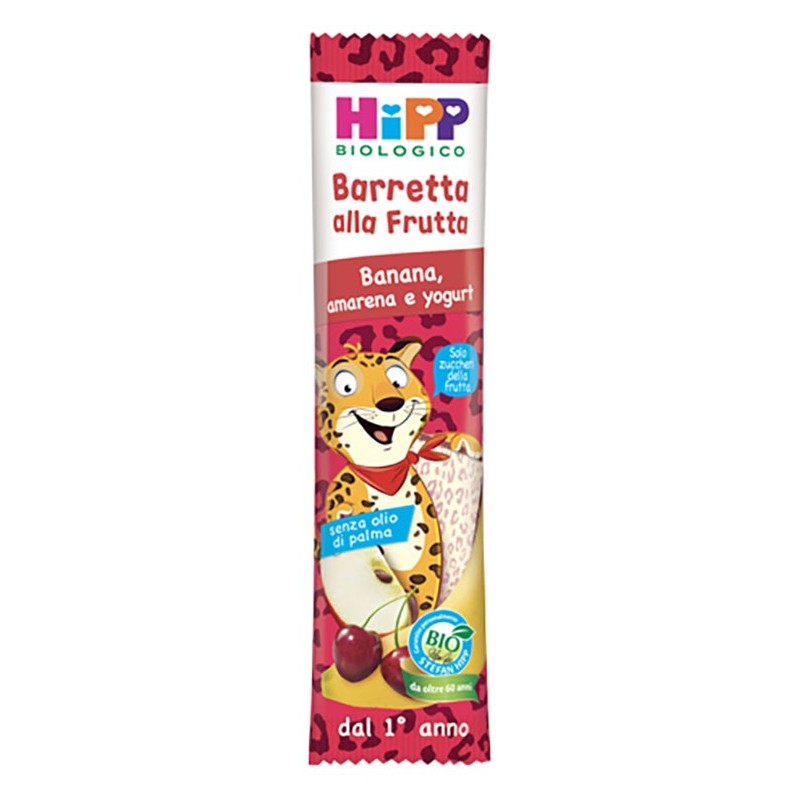 Hipp bio barretta alla frutta banana/amarena/yogurt 23 g Hipp bio barretta alla frutta banana/amarena/yogurt 23 g