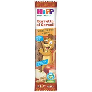 Hipp bio barretta ai cereali con mela/pesca 20 g