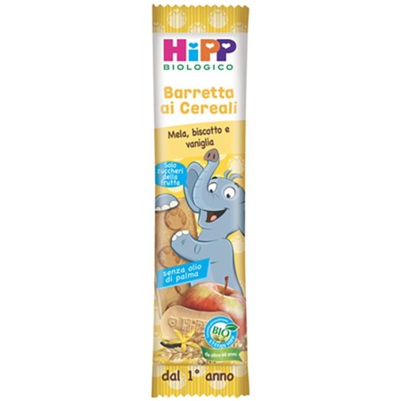 Hipp bio barretta ai cereali mela/biscotto/vaniglia 20 g Hipp bio barretta ai cereali mela/biscotto/vaniglia 20 g