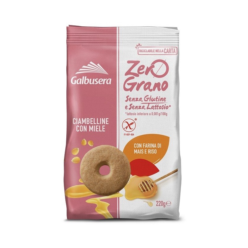 Zerograno frollini ciambelline miele 220 g