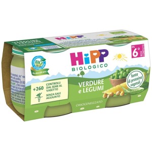 Hipp bio omogeneizzato verdure/legumi 2x80 g