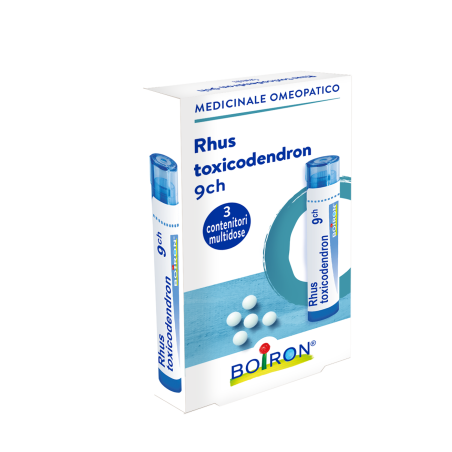 Rhus toxicodendron boiron 80 granuli 9 ch 3 contenitori multidose 4g