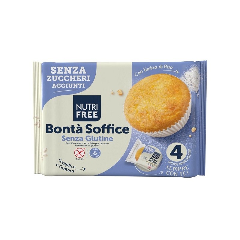 Nutrifree bonta' soffice senza zuccheri aggiunti 4 pezzi da35 g