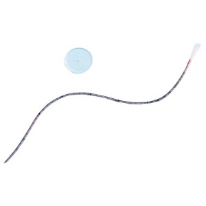 Catetere ureterocutaneostomia in silicone con punta smussataflangia rotonda linea radiopaca lunghezza 45 cm ch12