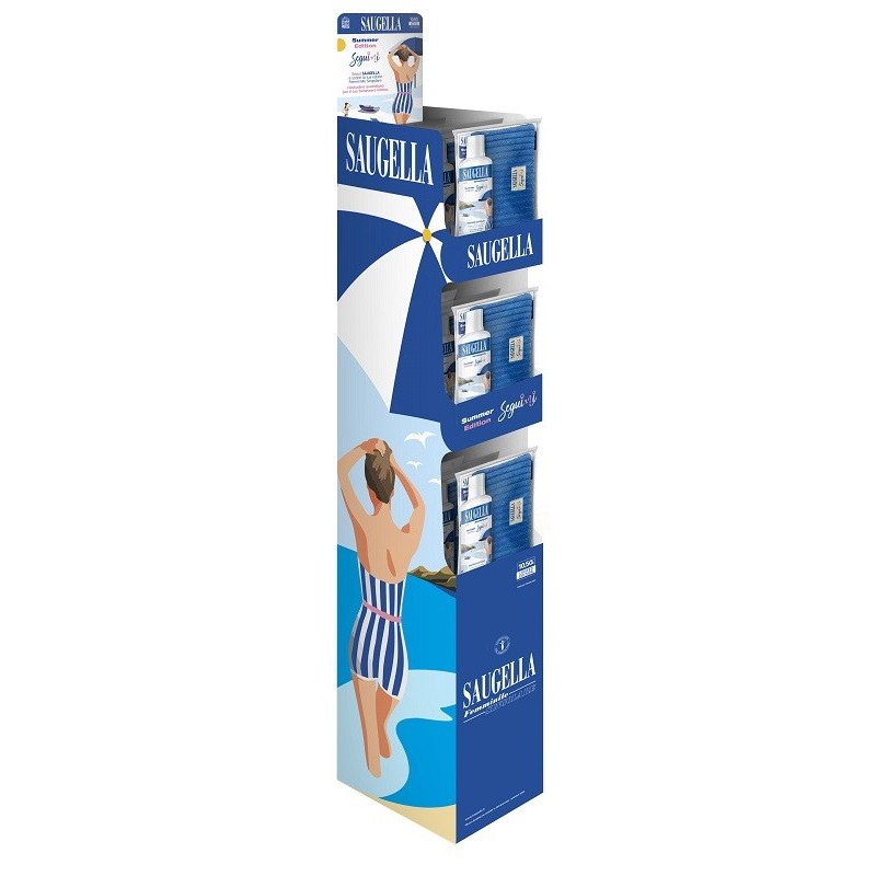 Saugella seguimi expo terra 12 pezzi dermoliquidi 500 ml + pochette
