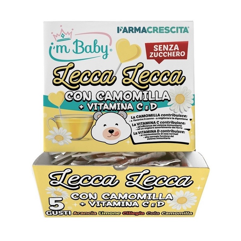 I'm baby lecca lecca camomilla senza zucchero dispenser 200pezzi