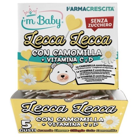 I'm baby lecca lecca camomilla senza zucchero dispenser 200pezzi