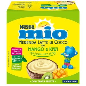 Mio merenda latte di cocco con mango e kiwi 4 pezzi da 90 g