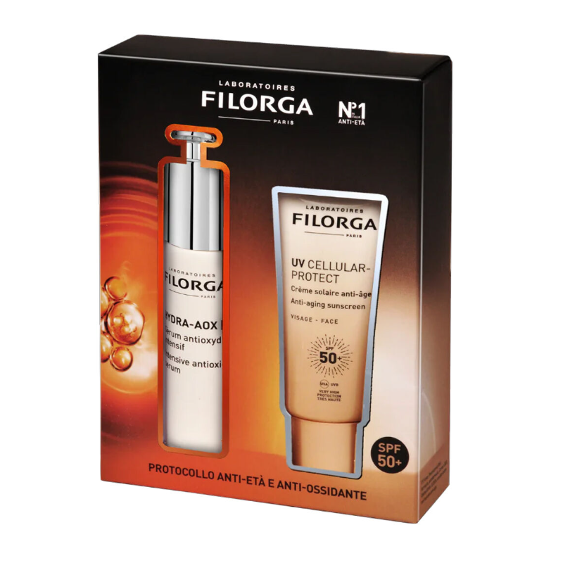 Filorga coffret hydra aox serum 30 ml + uv cellular protection spf50+ 40 ml