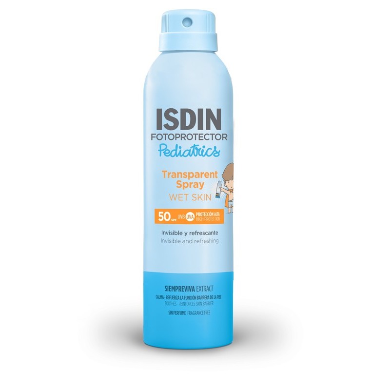 Transparent spray wet skin pediatrics spf50 250 ml