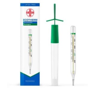 Termometro clinico ecotherm in vetro al gallio senza mercurio range temperatura misurata 35,5-42 gradi