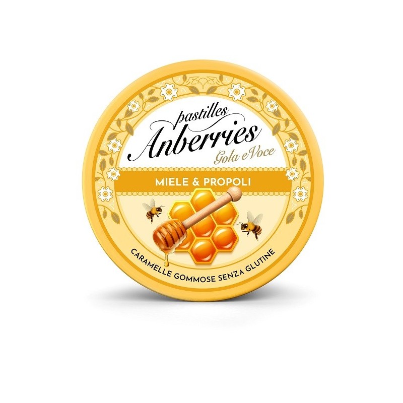 Anberries miele&propoli caramelle gommose 50 g Anberries miele&propoli caramelle gommose 50 g