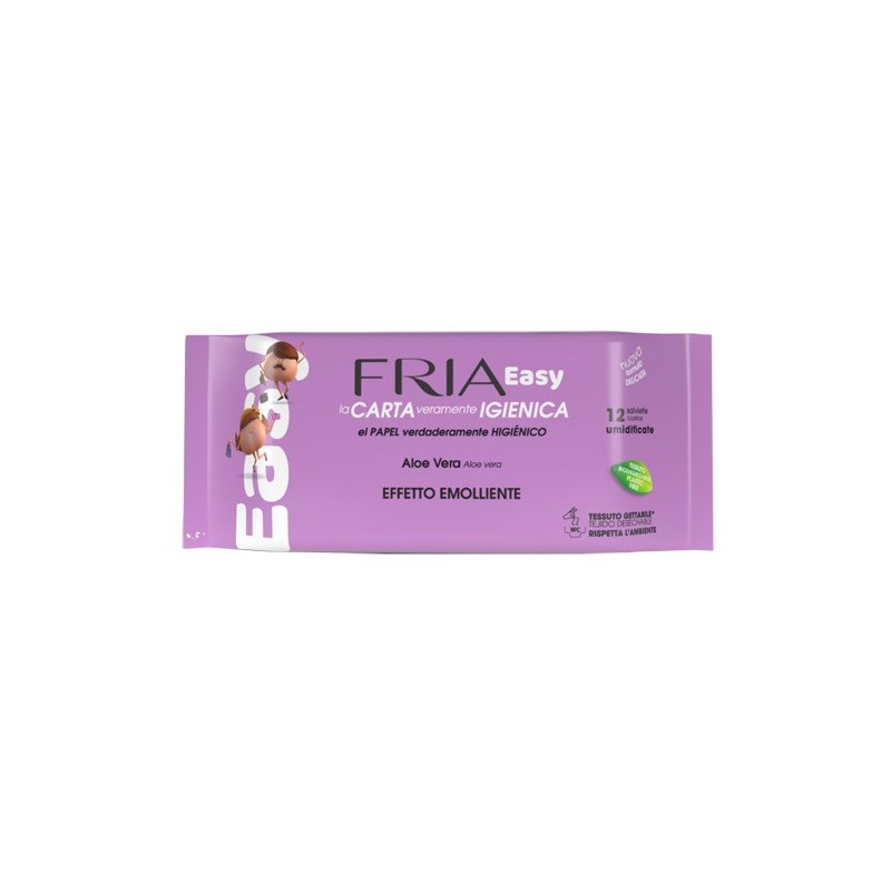 Fria easy carta igienica effetto emolliente 12 salviette