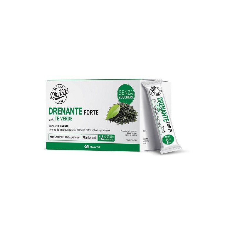 Dr viti drenante forte te verde 28 stick pack senza zuccheri Dr viti drenante forte te verde 28 stick pack senza zuccheri