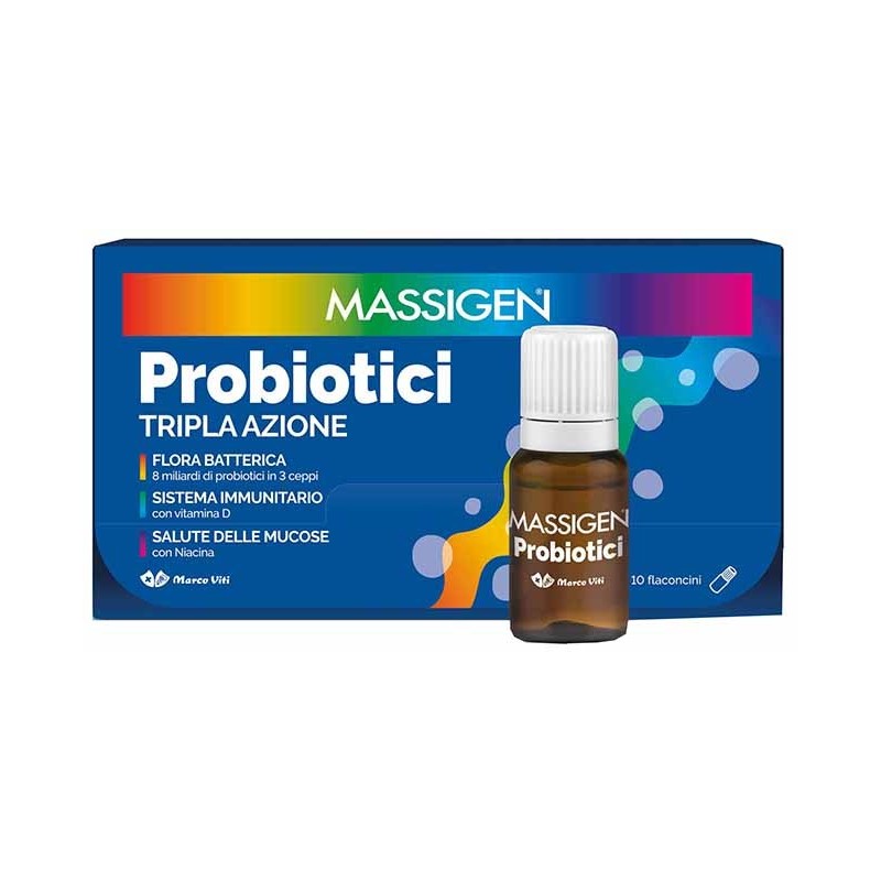 Massigen probiotici 10 flaconcini x 8 ml prezzo pieno