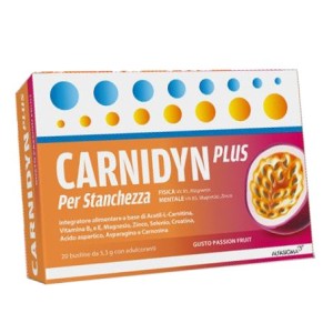 Carnidyn plus 20 bustine da 5,3 g gusto passion fruit