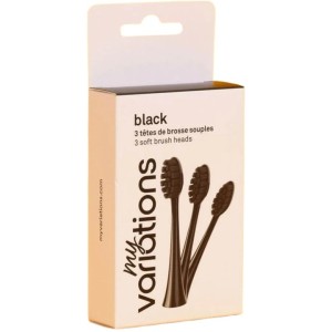 Myvariations pack 3 testine spazzolino nere