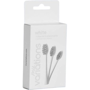 Myvariations pack 3 testine spazzolino bianche