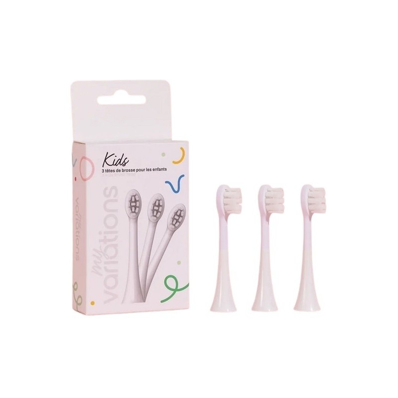 Myvariations pack 3 testine spazzolino bambini bianche