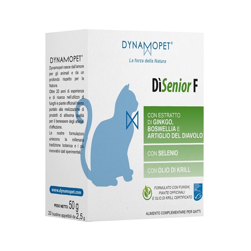 Disenior f per gatti 20 bustine appetibili da 2,5 g