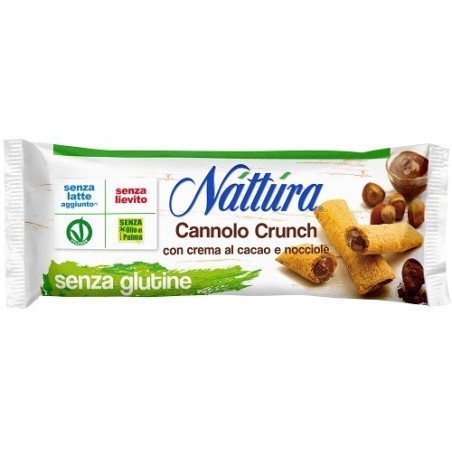 Nattura cannolo crunch cacao e nocciole 5 pezzi da 25 g