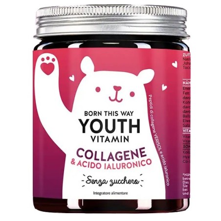 Born this way youth vitamin collagene & acido ialuronico 60caramelle gommose