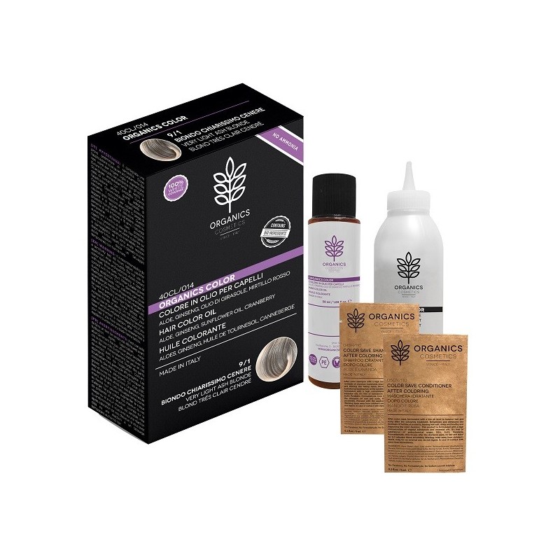 Organics pharm organic color 9/1 biondo chiarissimo cenere