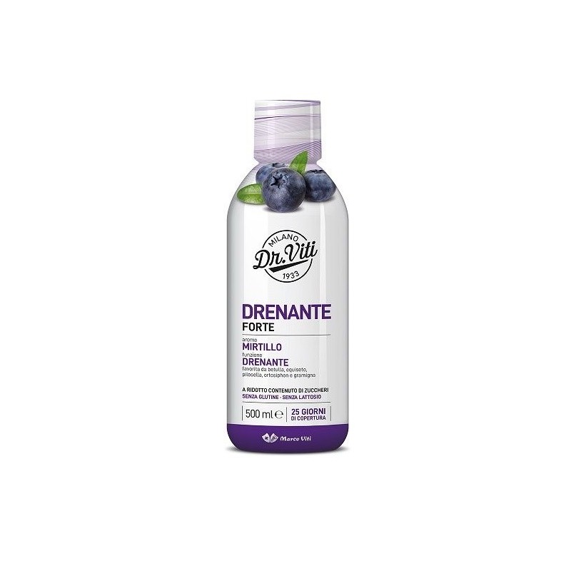 Dr viti drenante forte mirtillo 500 ml senza zuccheri Dr viti drenante forte mirtillo 500 ml senza zuccheri