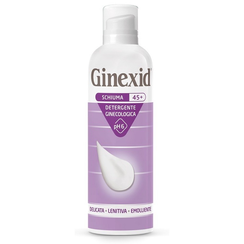 Ginexid 45+ schiuma detergente ginecologica 150 ml Ginexid 45+ schiuma detergente ginecologica 150 ml