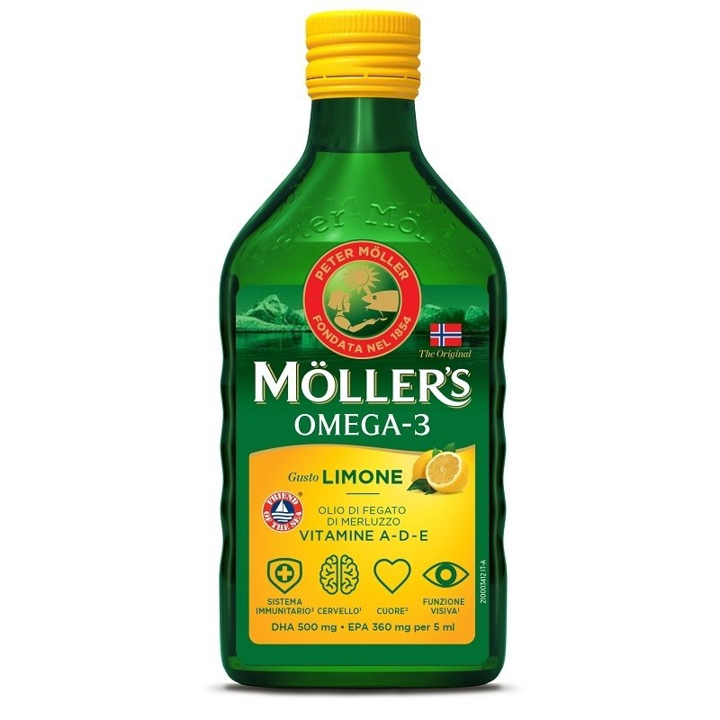 Moller's omega 3 olio limone 250 ml Moller's omega 3 olio limone 250 ml