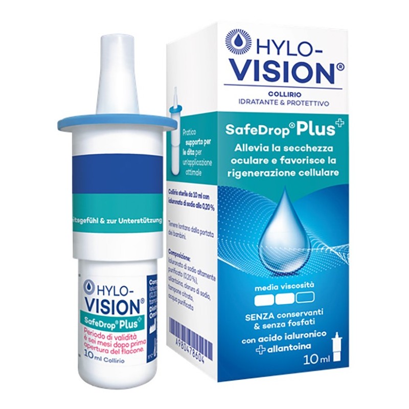 Hylovision safe drop plus collirio idratante e protettivo 10ml