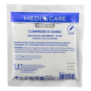 Garza cotone 10x10 cm 25 pezzi