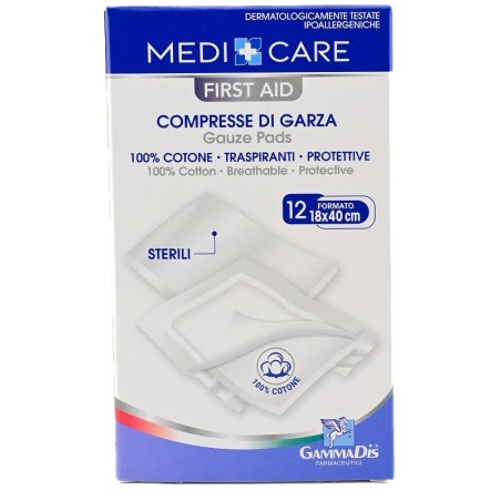 Garza cotone 18x40 cm 12 pezzi