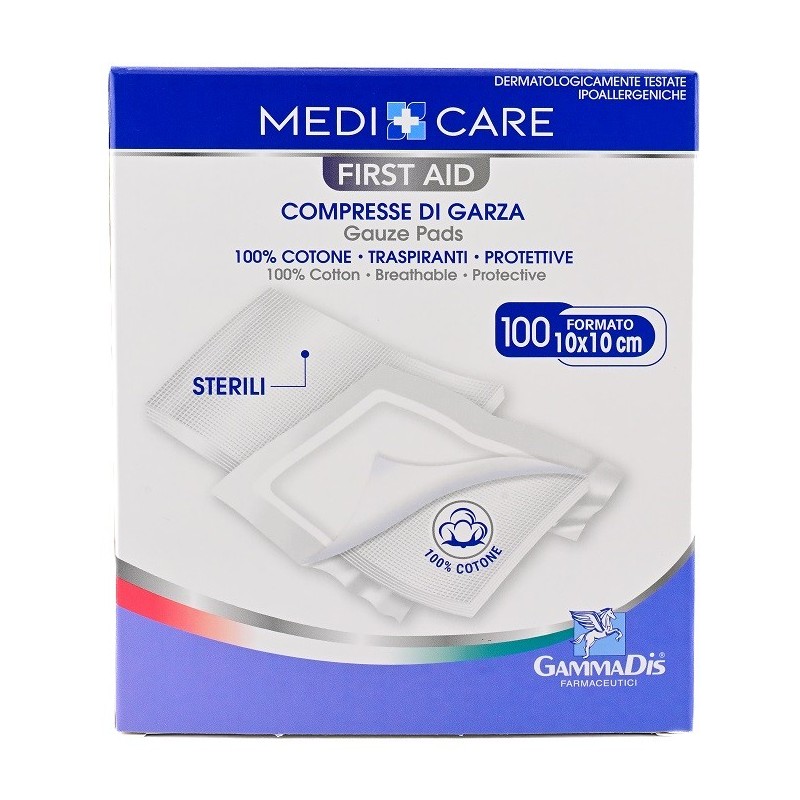 Garza cotone 10x10 cm 100 pezzi